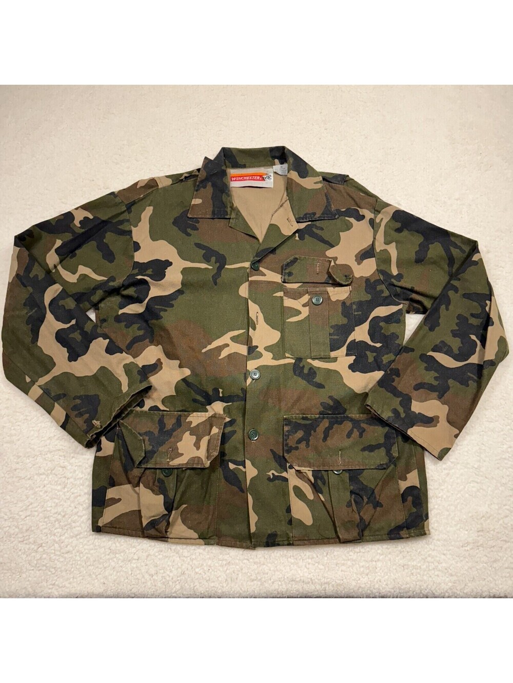 Vintage Winchester Camo Hunting Shirt Jacket Men's Size Medium